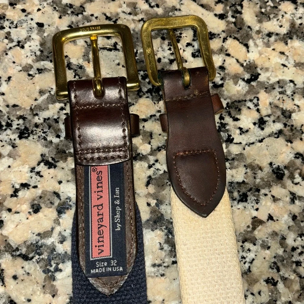 2 Nautical Belt Bundle - 1 Vinyard Cape Cod Names 1 Nautical boat Names Preppy